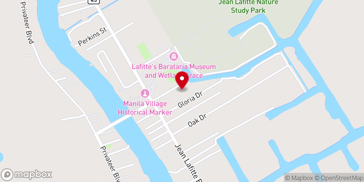 Map showing location of Lafitte Senior Center