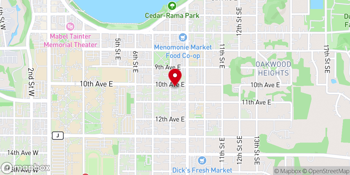 Map showing location of New Life Church of the Nazarene