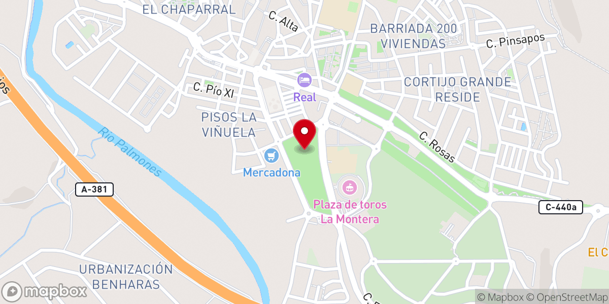 Map showing location of Recinto Ferial de la Villa de Los Barrios