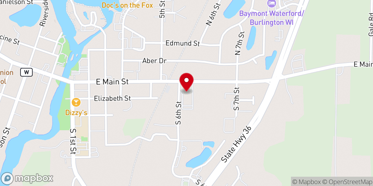 Map showing location of St Peter's Lutheran Church