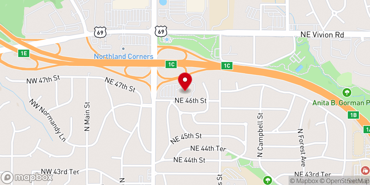 Map showing location of Harmony Vineyard Church