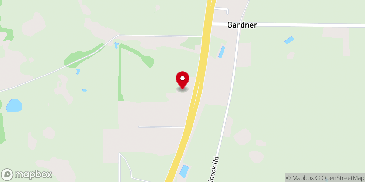 Map showing location of Gardner Baptist Church