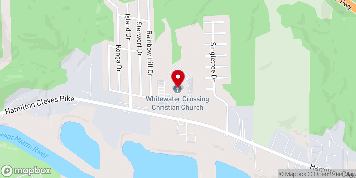 Map showing location of Whitewater Crossing