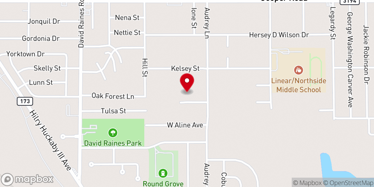 Map showing location of Mission Chapel Baptist Church
