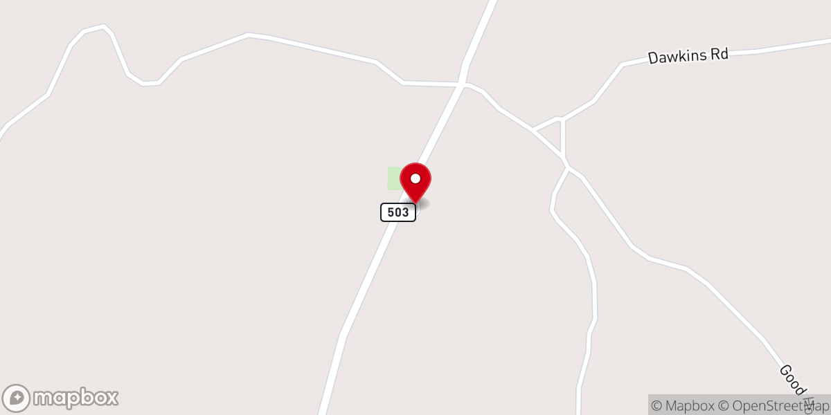 Map showing location of Antioch Christian Church