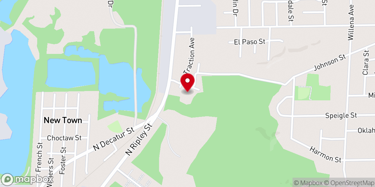 Map showing location of Jerusalem Baptist Church