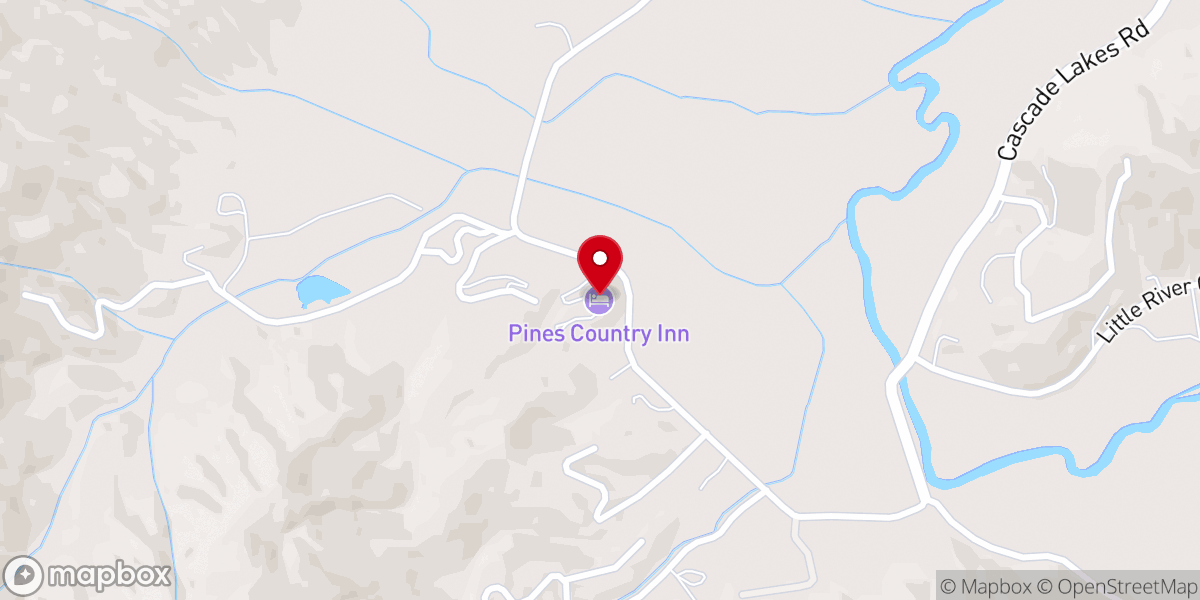 Map showing location of The Pines Country Inn