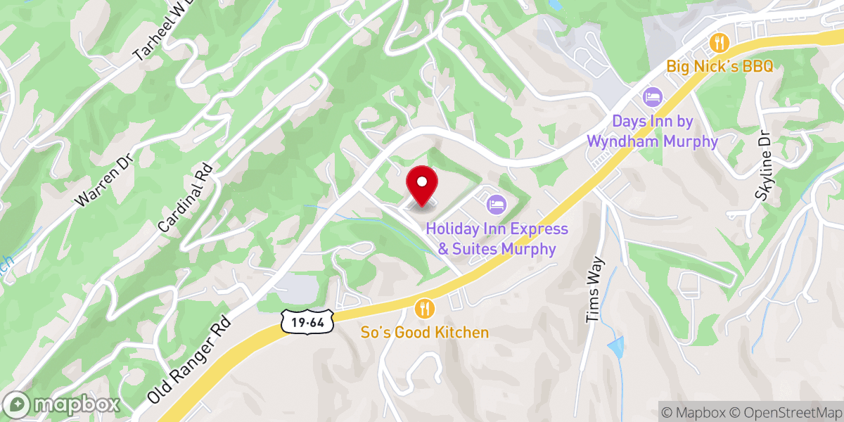 Map showing location of Shepherd of the Mountains Church
