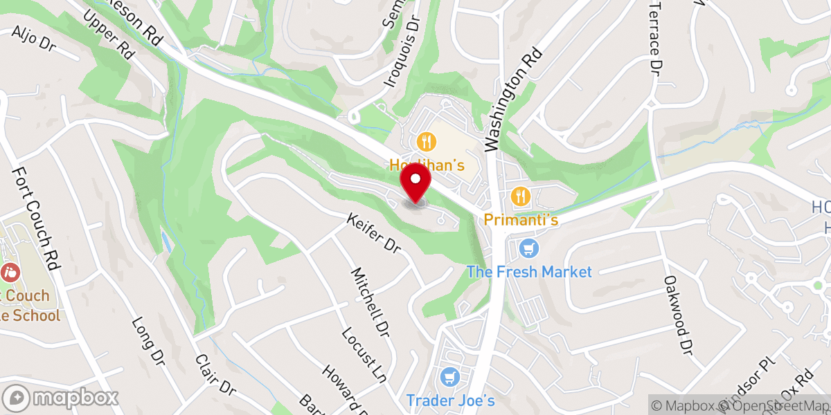 Map showing location of Holy Cross Greek Orthodox Church