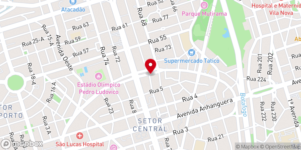 Map showing location of Igreja Cristã Evangélica Central de Goiânia