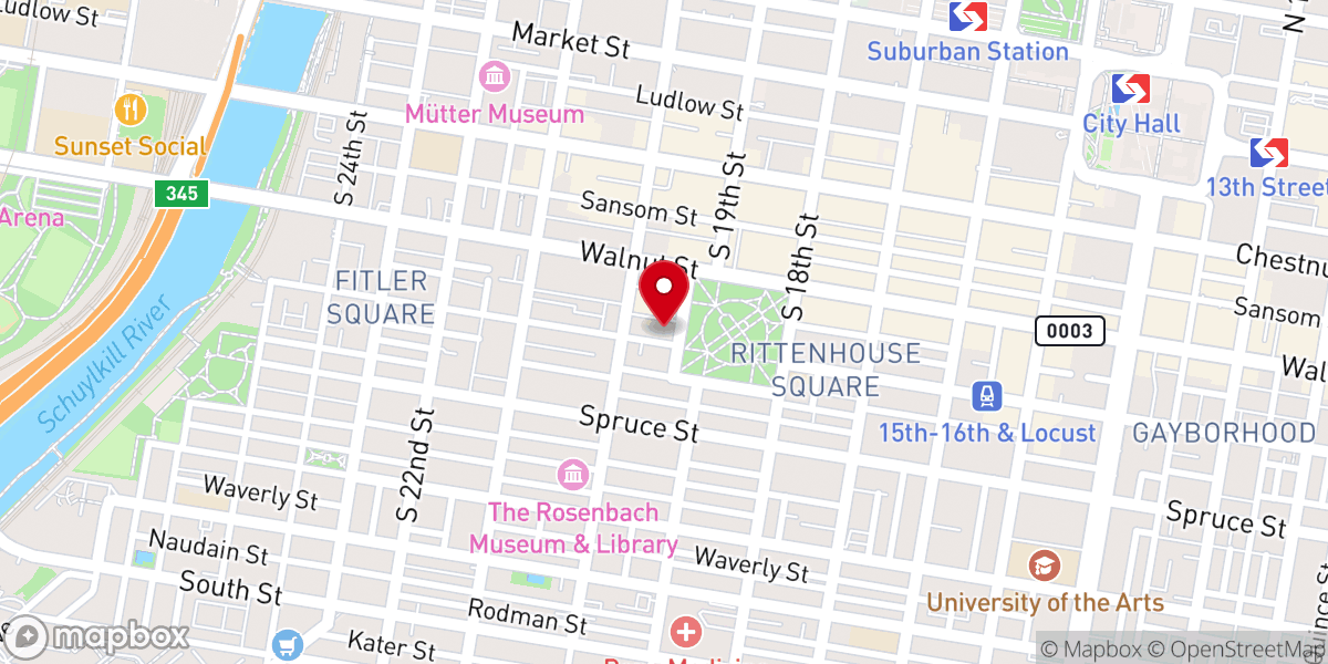 Map showing location of Southeastern Pennsylvania Womens Ordination Conference
