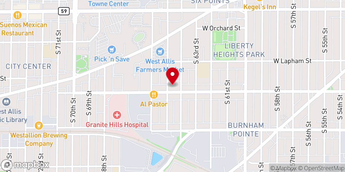 Map showing location of Milwaukee Church Of Pentecost