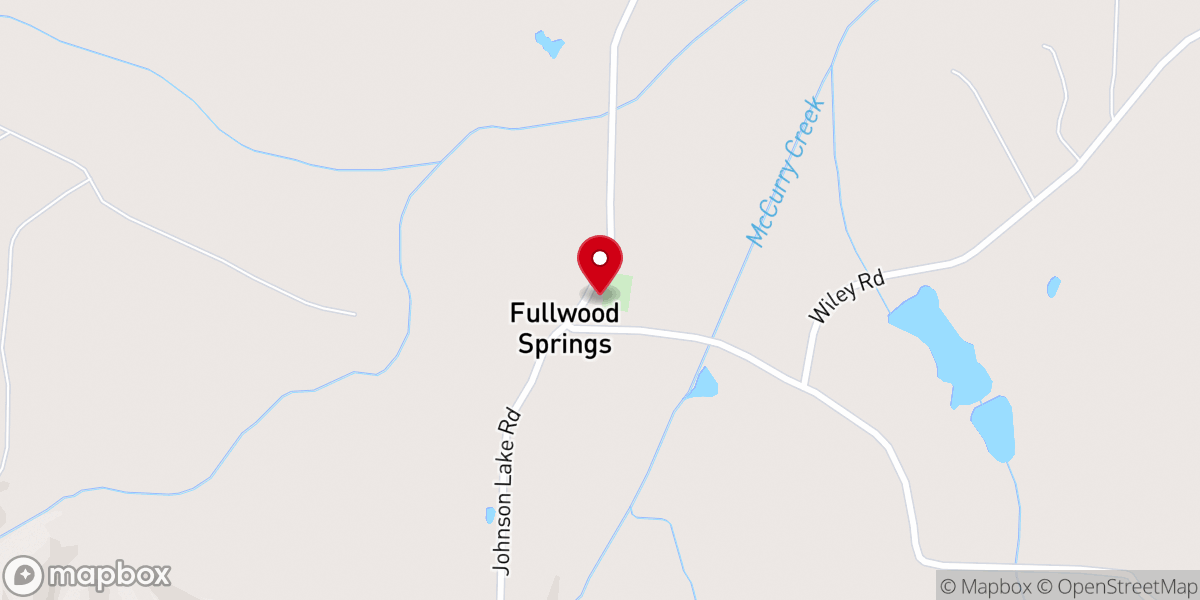 Map showing location of Blooming Grove Church