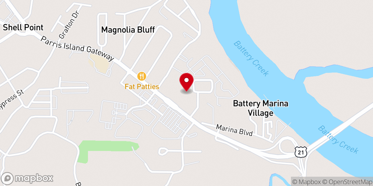 Map showing location of Shell Point Baptist Church