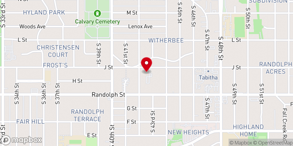 Map showing location of Cristo Rey Catholic Church, Lincoln