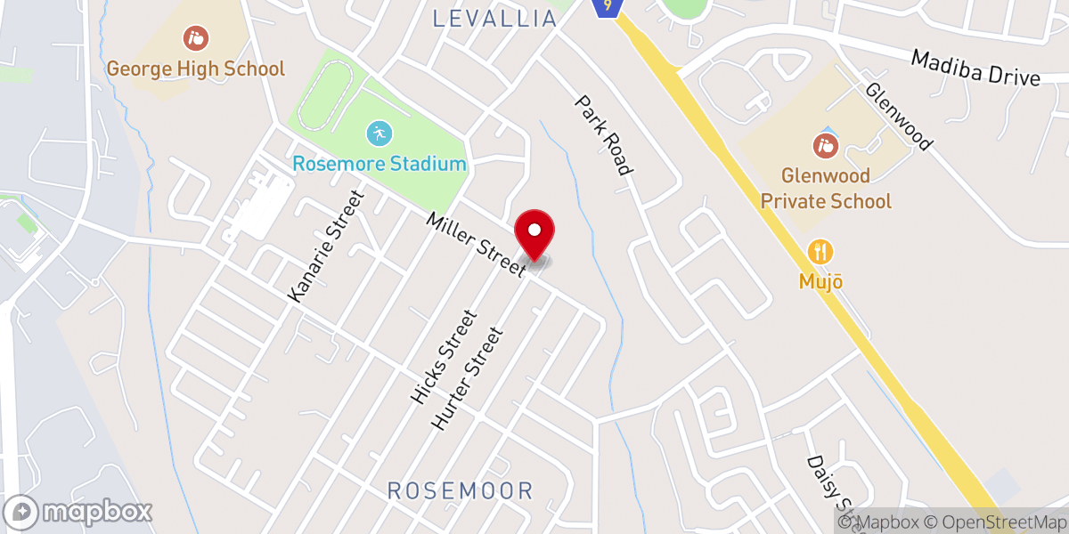 Map showing location of George Community Church