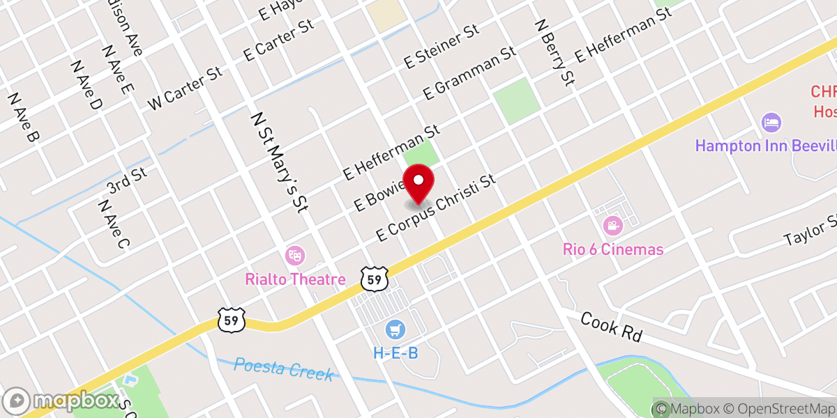 Map showing location of St. Philips Episcopal Church