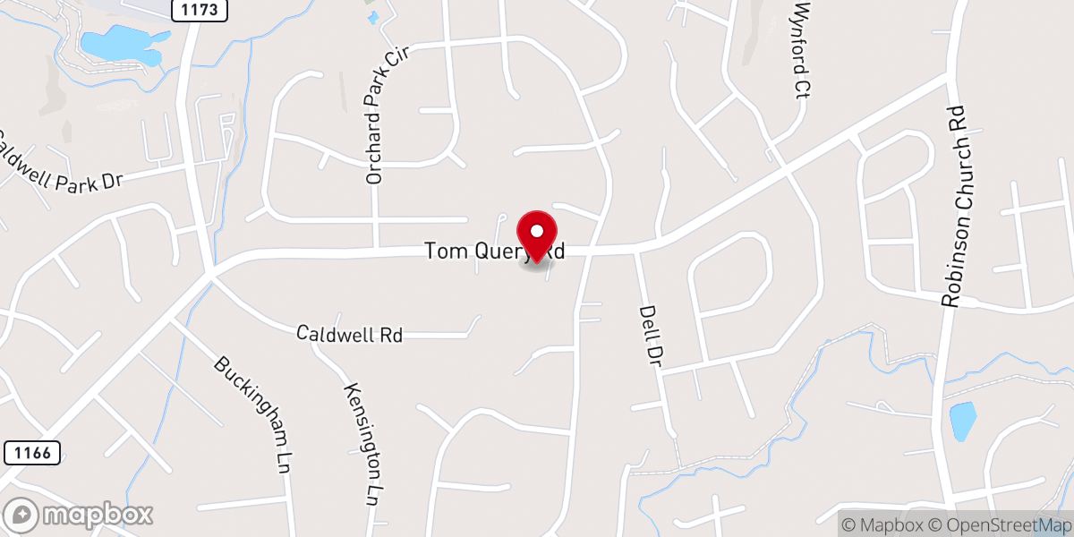 Map showing location of Harmony Baptist Church
