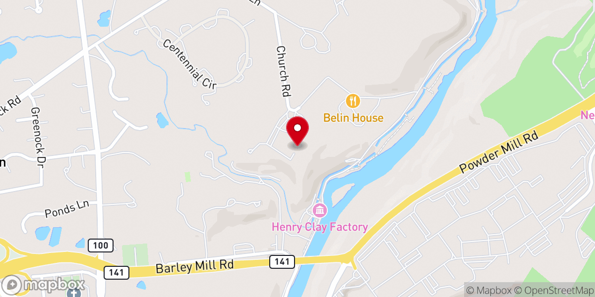 Map showing location of Christ Church Parish Hall