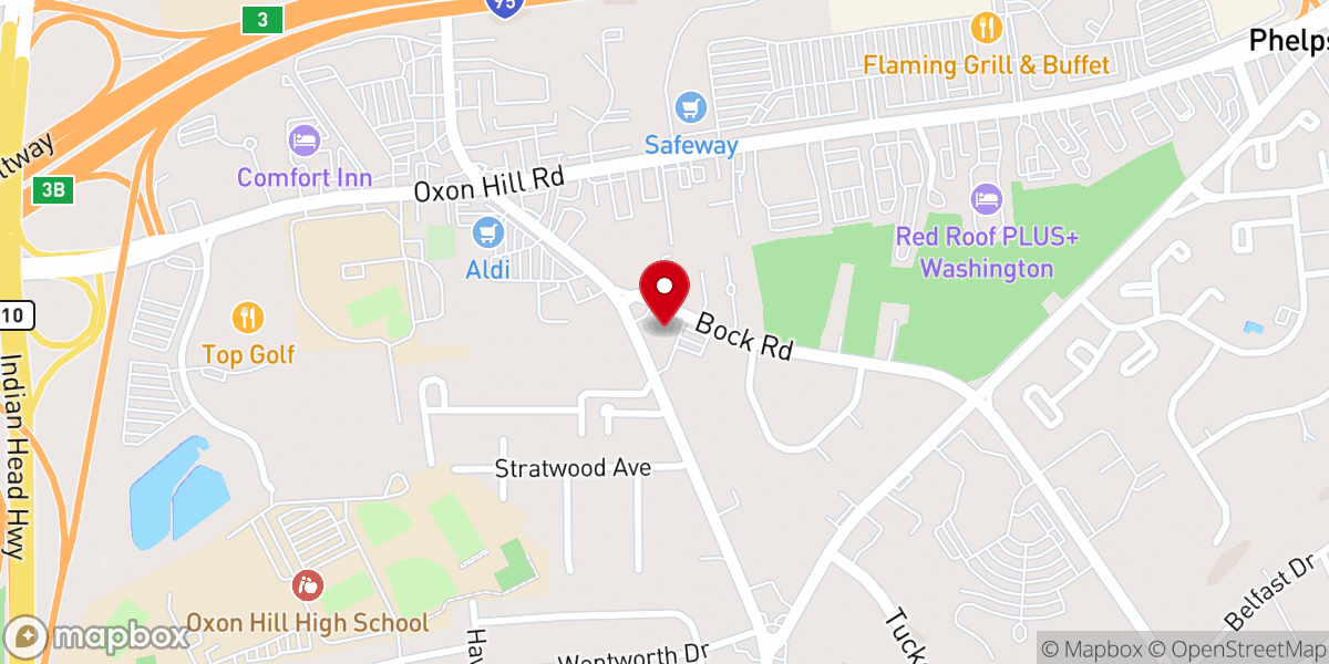 Map showing location of Oxon Hill United Methodist Church