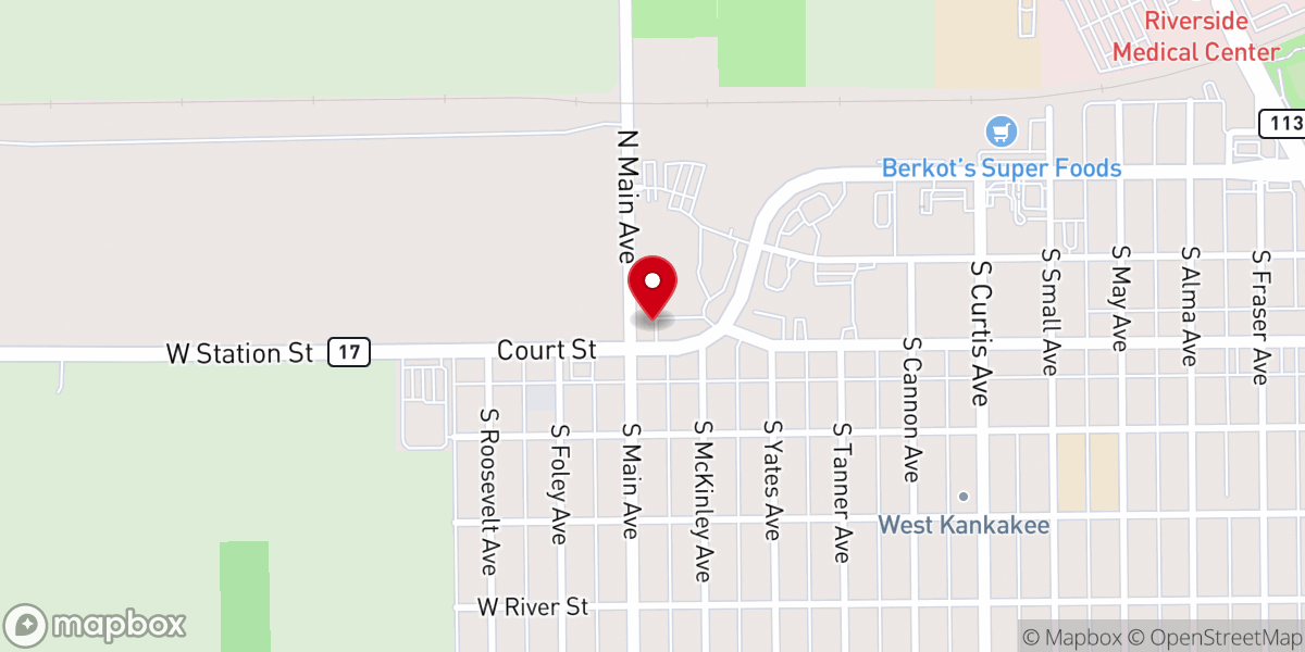 Map showing location of Real Life Church