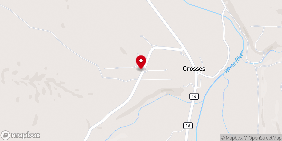 Map showing location of Crosses Community Church