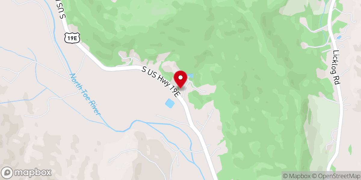Map showing location of Crab Orchard Free Will Baptist Church