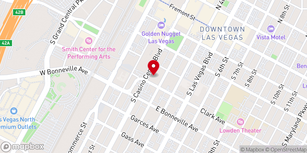 Map showing location of Clark County Clerk Office