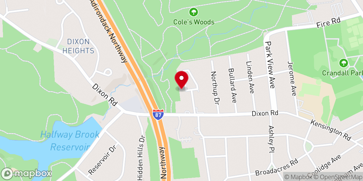 Map showing location of Hurst W Sheldon
