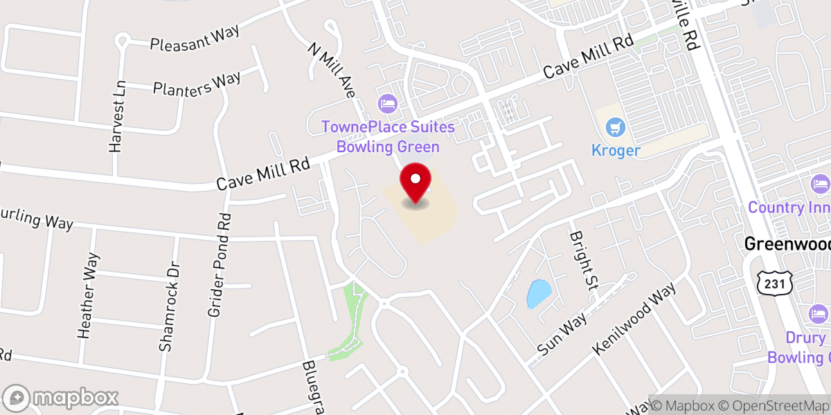 Map showing location of Glendale Baptist Church At Cave Mill