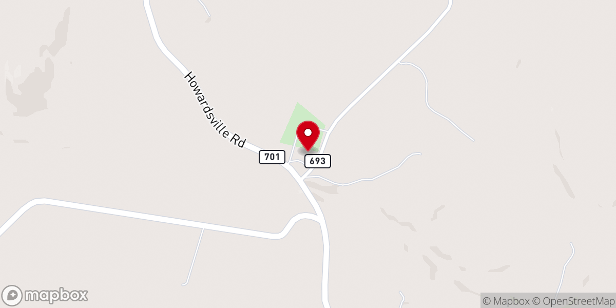 Map showing location of Bethel Presbyterian Church