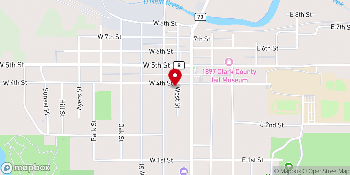 Map showing location of The Grotto