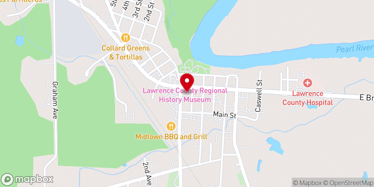 Map showing location of Monticello United Methodist Church