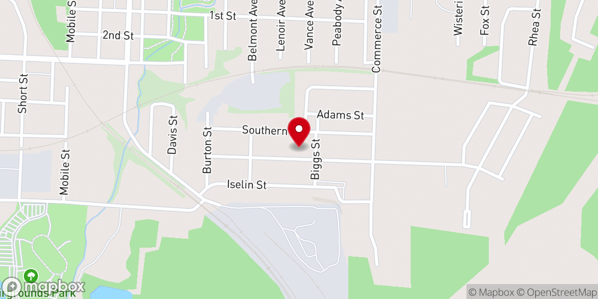 Map showing location of Mt Moriah Baptist Church