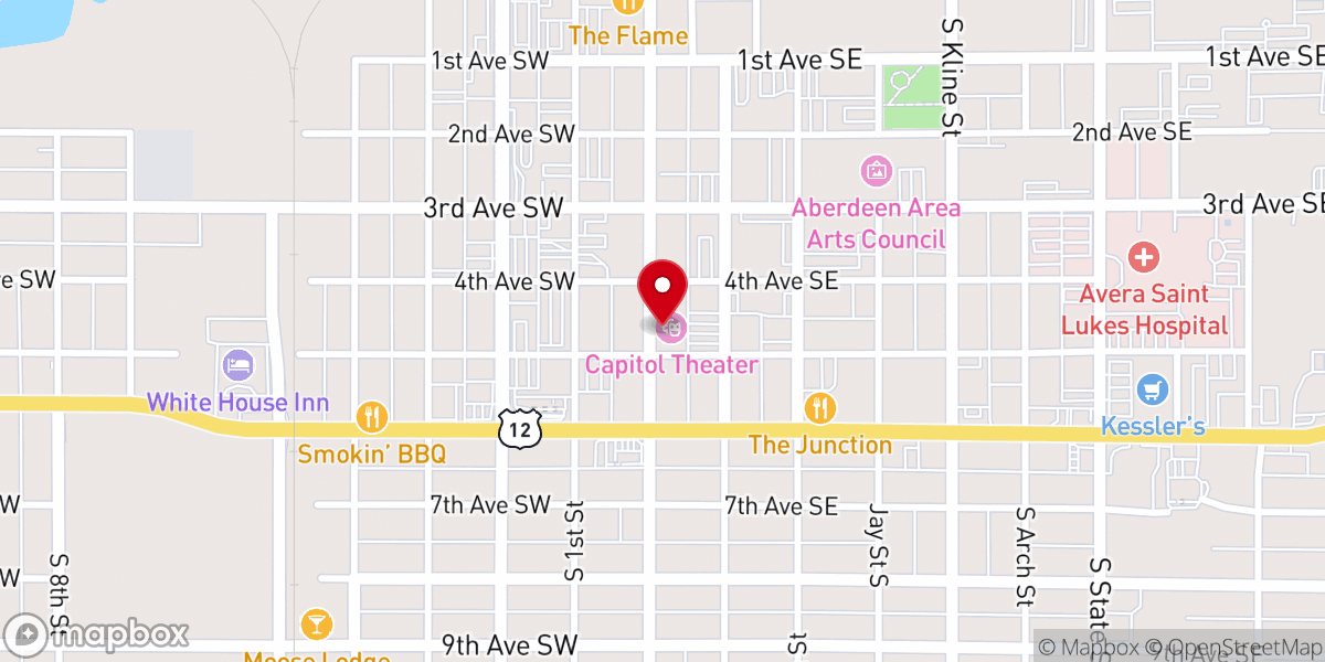 Map showing location of Aberdeen Community Theatre