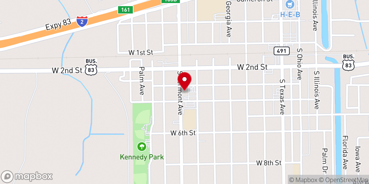 Map showing location of Our Lady of Mercy Catholic Church