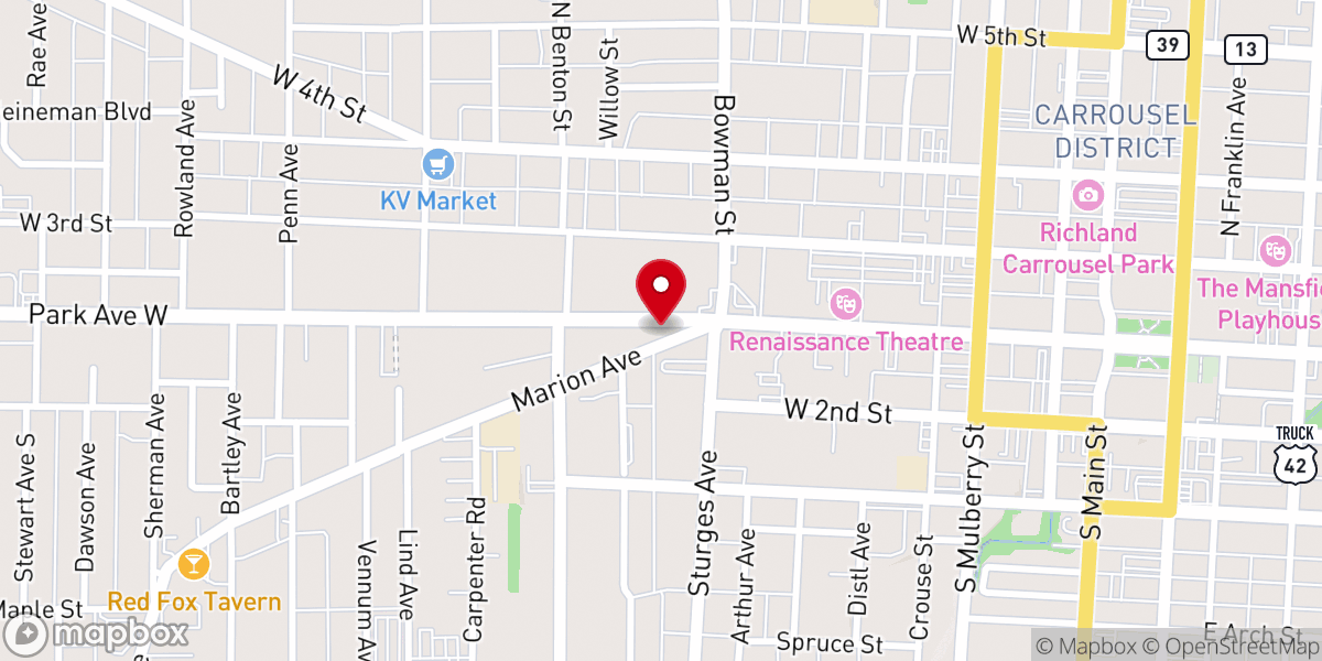 Map showing location of St Luke's Lutheran Church