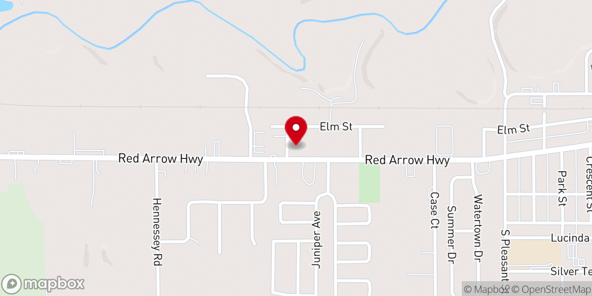 Map showing location of Midway Baptist Church