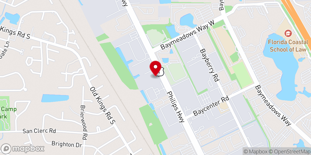 Map showing location of Vineyard Christian Fellowship of Jacksonville Beach Inc