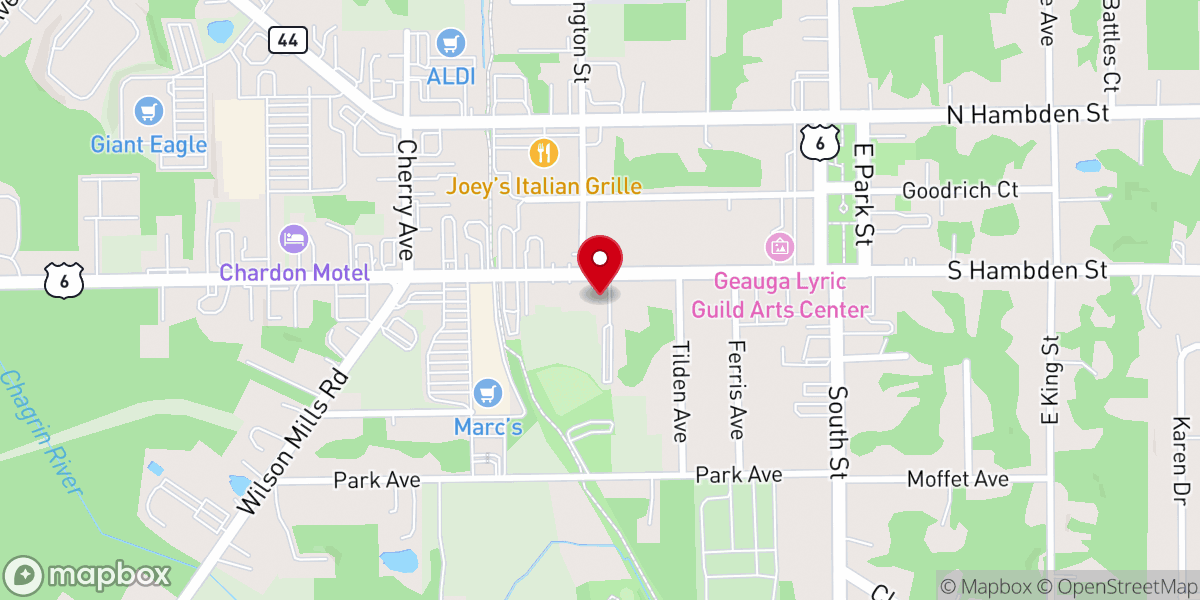Map showing location of Living Waters Church