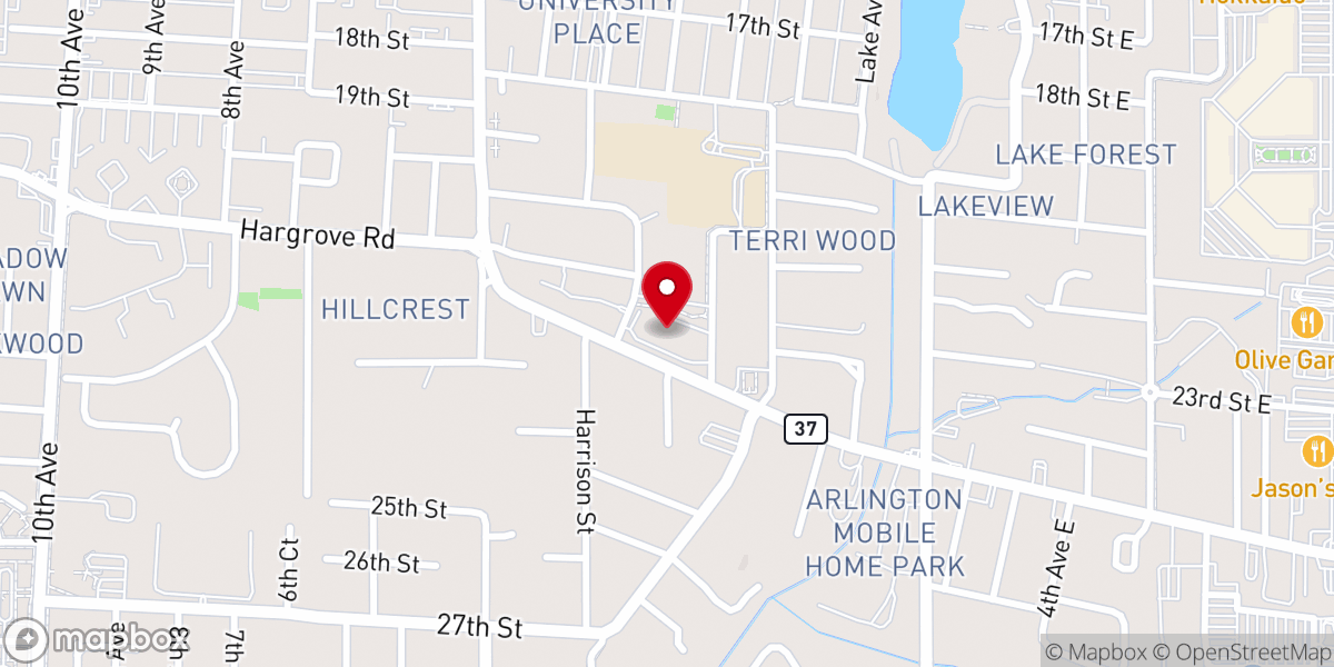 Map showing location of Central Church of Christ