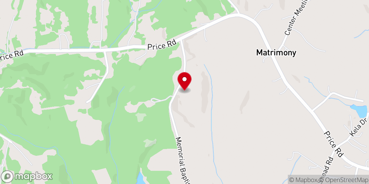 Map showing location of Roberts Memorial Baptist Church