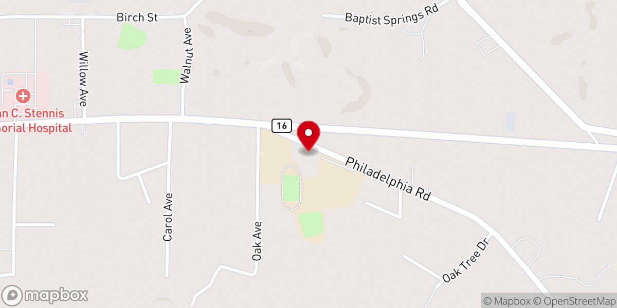 Map showing location of St Mark United Methodist Church