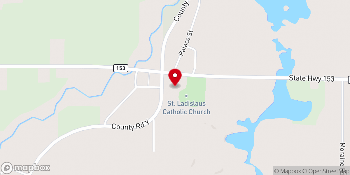 Map showing location of St. Ladislaus Catholic Church