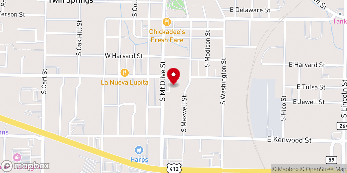 Map showing location of Horizon Church