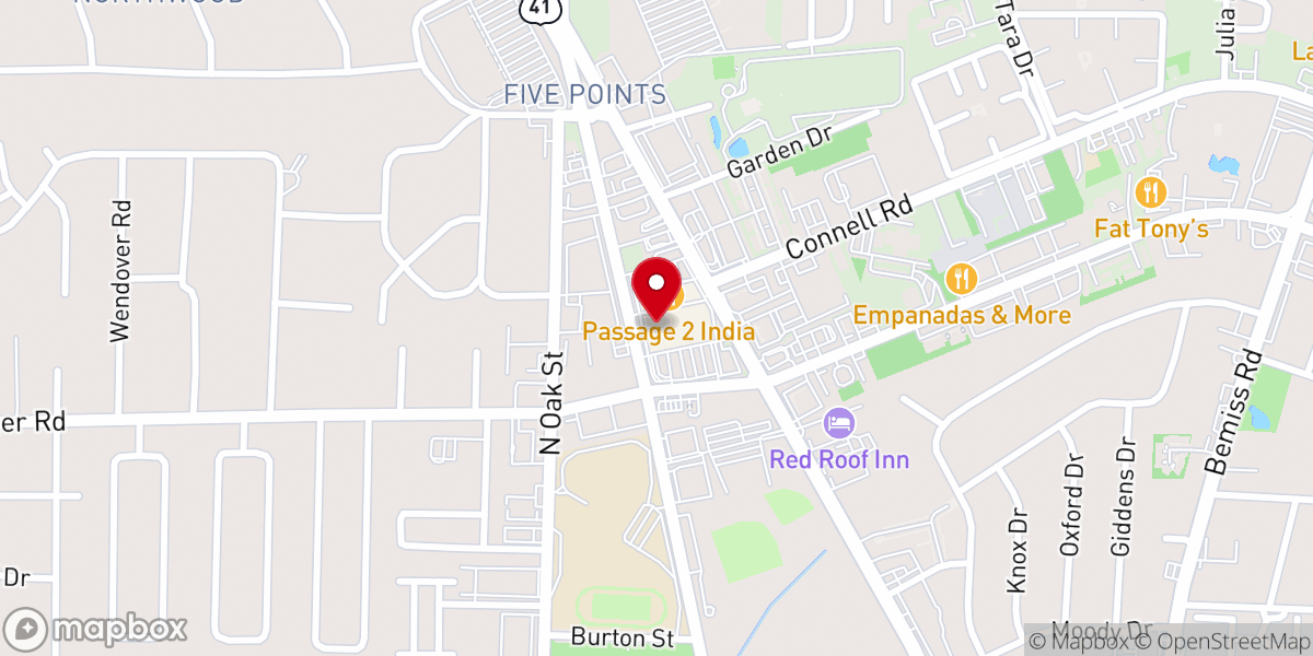 Map showing location of Kingville Apostolic Church
