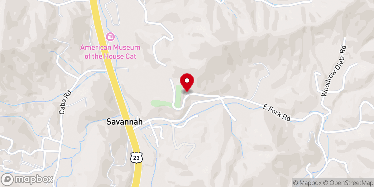 Map showing location of Deitz Memorial Baptist Church