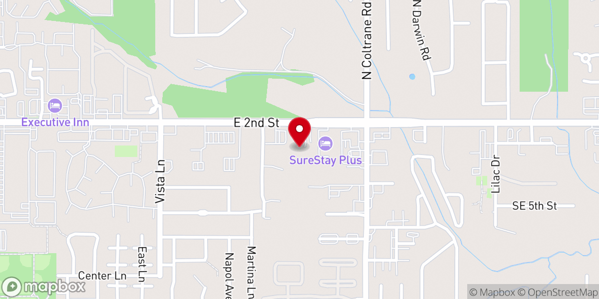 Map showing location of Church in Edmond