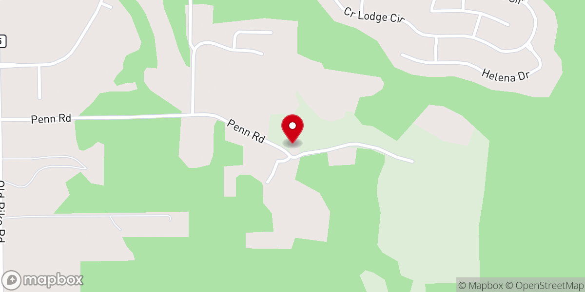 Map showing location of Glory Hill Church