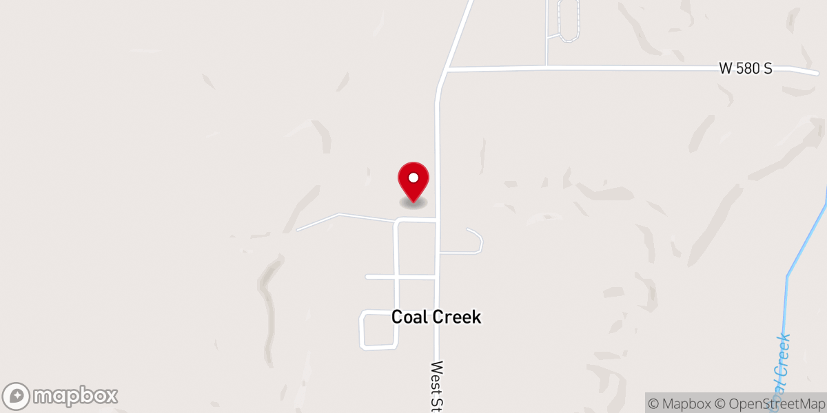 Map showing location of Stringtown Church of God